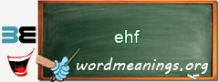 WordMeaning blackboard for ehf